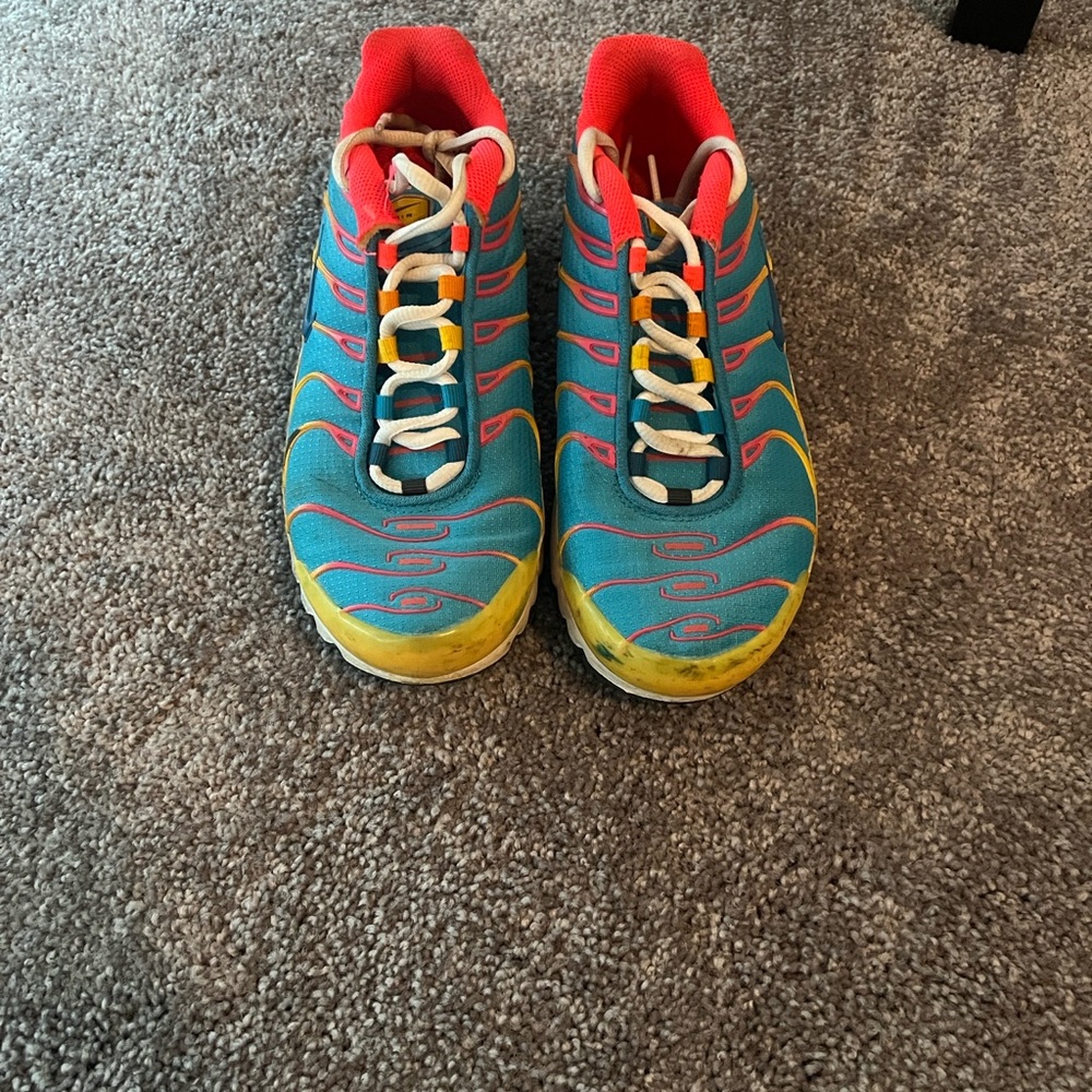 Nike Blue and Yellow Women's Sneakers